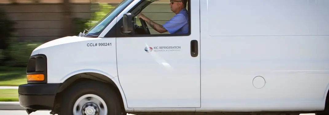 KIC Refrigeration service vehicle serving Kosciusko area